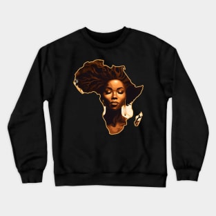 African Pride Melanin Africa Crewneck Sweatshirt